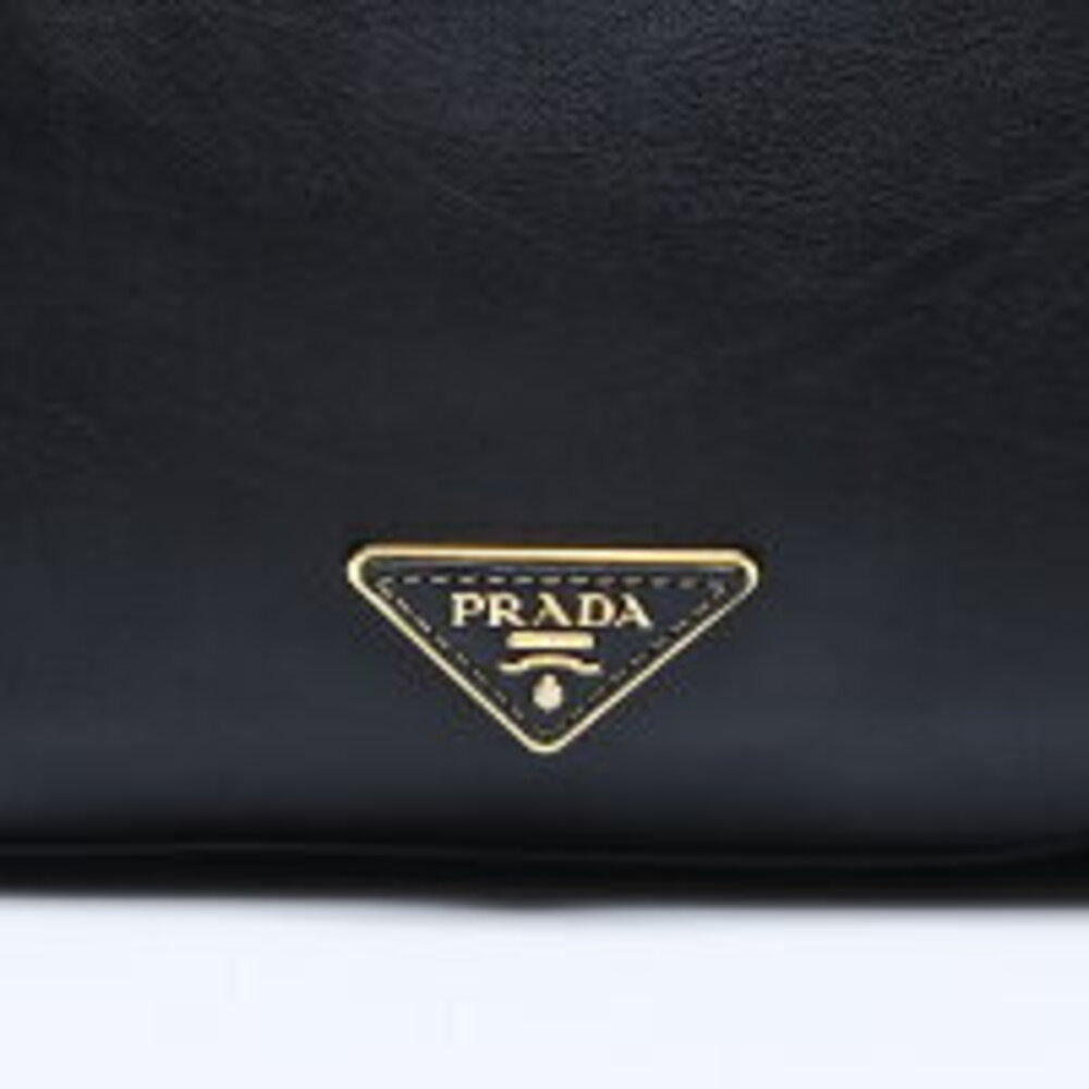 Prada Leather Shoulder Bag Black - Picture 9 of 13